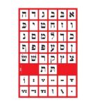 לוח א' ב' לחתוך את האותיות